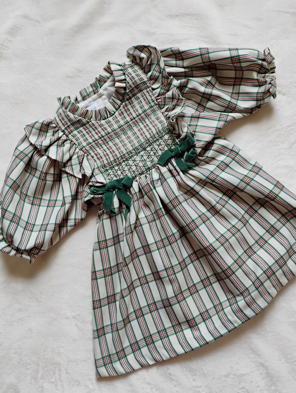 Super Cute Vintage Inspired Plaid Fancy Dress | Plaid Christmas Dress | 2T